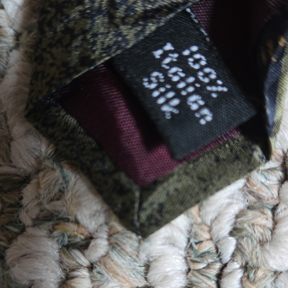 Stylish Olive and Navy Men's Tie - Picture 2 of 4